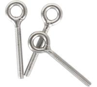 HVDHYY M10 Boulons à Oeil 304 Acier Inoxydable Vis de Bobine de Soudage Fileté Tige Longue Poignée Convient Pour la Fixation et la Suspension 5PCS