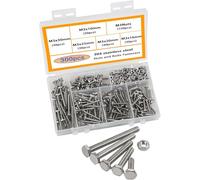 HVDHYY M3 Vis et Écrous 304 Vis Inox Visserie Tête Hexagonale Assortiment Boulon Ecrou Vis et Écrous Assortiment Kit 300pcs