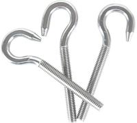 HVDHYY M4 Boulons à Oeil 304 vis à anneau en Acier Inoxydable Longue Poignée Crochet à Vis à Tête Convient Pour la Fixation et la Suspension 10PCS