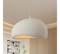 HvKvHvY 40cm moderne suspension E27 blanc Shell suspension pour restaurant Wabi Sabi plafonnier Japon Wabi Sabi style nid d'oiseau forme éclairage lampe île de cuisine lampe couloir salle à manger