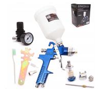 Hvlp Pistolet 1,4mm 600ml A Peinture Set Gicleur 1,7mm Manometre Pneumatique