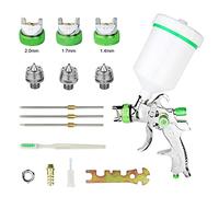 HVLP Professionnel Pistolet à Peinture 600cc avec 3 Buses 1,4mm 1,7mm 2,0mm, Pistolet pulvérisateur d'air à Alimentation par gravité HVLP Meubles de Voiture