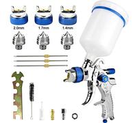 HVLP Professionnel Pistolet à Peinture Alimentation par Gravité 3 Buses 1,4mm 1,7mm 2,0mm Coupelle 600cc par gravité HVLP Meubles de Voiture Petit Pistolet de réparation