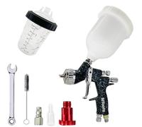 HVLP TE20 Pistolet de peinture à alimentation par gravité, pointe de 1,3 mm, avec pistolet pulvérisateur et accessoires pour peinture de meubles automobiles (buse de 1,3 mm, coloré)