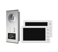 HVSYVVSRL Interphone Vidéo for 2 Appartements avec Déverrouillage par Carte RFID, Système De Visiophone 7 Pouces À 4 Fils Audio Bidirectionnel