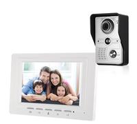 HVSYVVSRL Sonnette Vidéo Filaire 7 Pouces, Moniteur D'intérieur, Caméra Extérieure IR-Cut, Interphone Visuel, Audio Bidirectionnel, Déverrouillage À Distance, Visiophone Audio Bidirectionnel