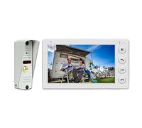 HVSYVVSRL Système D'interphone Vidéo Filaire 4 Fils 7 Pouces for Interphone Domestique, Sonnette Extérieure en Métal IP65 Audio Bidirectionnel