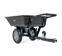 HW-ABS-TRAILER remorque pour tracteur tondeuse et quad 200 L, remorque de transport jusqu’à 200 kg, remorque de jardin en ABS