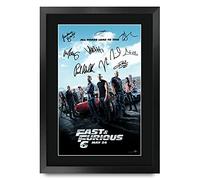 HWC Trading Fast & Furious 6 Vin Diesel 40 x 30 cm Cadeaux Affiche imprimée dédicacée pour les fans de souvenirs de films - 40 x 30 cm encadrée