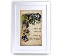 HWC Trading FR A3 Alice in Wonderland Cheshire Cat Cadeaux pour décorer la maison Idéal pour les chambres, les études et les salons - A3 Encadré