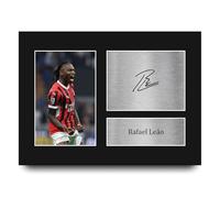 HWC Trading Rafael Leao AC Milan Cadeaux imprimés photo autographe signée pour les fans de football et les supporters - A4