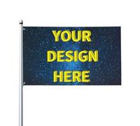 HWFOI Drapeau/Bannière personnalisé - Bannière de drapeaux personnalisés - faites votre propre drapeau, 3X5 FT Ajoutez votre propre image/texte/logo pour la décoration de jardin extérieur