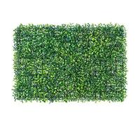 HWGING Panneaux de buis artificiels, haie de buis UV, panneaux muraux en herbe artificielle, rouleau de feuilles de lierre artificielles, plante verte artificielle