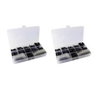 HWIREUIGT 1240 Pièces Connecteur 2.54Mm, Kit de Boîtier D'En-Tête de Broche de de Cavalier de Câble, Broches à Sertir Mâles + Connecteur à Broche