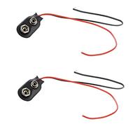 HWIREUIGT 20Pcs PP3 9V MN1604 9 Batterie Clip Holder Plomb Composant Logiciel Enfichable Cable sur Connecteur Noir