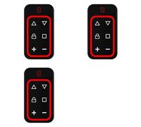 HWIREUIGT 3X Télécommande de Porte de Garage Multifréquence 8 Canaux 270-868 MHz Copie Télécommande Identification Automatique de la Fréquence Rouge