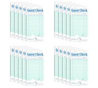 HWIREUIGT Paquet de 20 Chéquiers D'Invités, Blocs-Notes de Serveur pour Restaurant, Chéquier de Serveur Vert, Carnet de Commande de Restaurant 50 Feuilles/Paquet