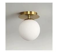HWSY Plafonnier Moderne Globe en Verre Plafonnier Semi-Encastré Boule de Verre Plafonnier Éclairage de Plafond Luminaire pour Îlot de Cuisine, Entrée, Couloir, Porche de Passage/Ambre Interesting