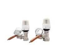 HWWW Tête De Vanne De Radiateur Thermostatique M30*1.5 en Laiton | Avec Vanne De Commande De Capteur À Distance(A-DN15)