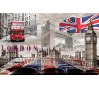 HXA DECO - Decoration Murale, Decoration Chambre Art Mural Tableau Deco, Tableau London Graphique England - 80x50 cm