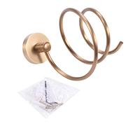 Hxenotropy Support Mural Antique en Laiton Massif pour sèche-Cheveux, étagère de Rangement pour sèche-Cheveux de Salle de Bain, Support Mural Universel pour sèche-Cheveux avec vis de Fixation