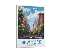 HXHNFERR Affiches de voyage vintage New York New York State 20 x 30 cm Toiles d'art murale et images imprimées Tableaux Décoration de chambre à coucher