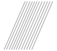HXJDAM 12 pcs Barres Inox 3mm x 300mm - Barre Acier 304 Haute Dureté pour Soudure/Modélisme/DIY, Rond Inox Anticorrosion, Alternative Supérieure aux Tiges en Plastique & Tube en Fer Rond