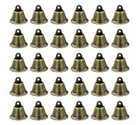 HXMJIED Lot de 60 clochettes en bronze antique - 38 mm mini cloches vintage à suspendre pour Noël et travaux manuels
