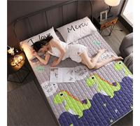hxoity Matelas Futon Japonais 1cm Ultra-Léger, Tapis De Sol Tatami Pliable en Polyester, Matelas Portable Enroulable pour Camping Voyage Dortoir Étudiant, Canapé Respirant Doux Antidérapant Cartoon