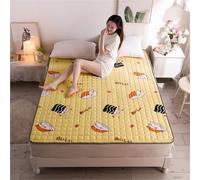 hxoity Matelas Futon Japonais 1cm Ultra-Léger, Tapis De Sol Tatami Pliable en Polyester, Matelas Portable Enroulable pour Camping Voyage Dortoir Étudiant, Canapé Respirant Doux Antidérapant Cartoon