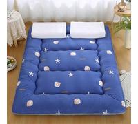 hxoity Matelas Futon Tatami 10cm Épais 3 Couches Coton Aérobie Anion Ergonomique Trapézoïdal Pliable Respiratoire Mat Doux pour Sol Confortable pour Dortoir Maison Camping Toutes Saisons
