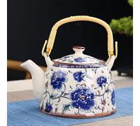 HXSCOO 900 ML Pot Grande capacité en céramique théière en Porcelaine avec Filtre à Eau Chinois Kung fu Bouilloire thé Verres Bouilloire thé Vert (Color : 4)