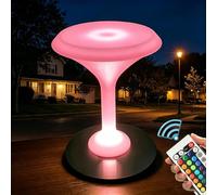 HXYhydrypd Table Basse LED, 16 Couleurs RGB avec Télécommande et Chargement USB, Étanche IP65, Table D'ambiance Idéale for Bar, Terrasse, Salon, Jardin, Soirée et Club