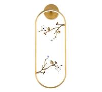 HXYSXHJUO Applique Murale d'intérieur en métal, Style Chinois, en cuivre, avec décoration d'oiseau en Laiton et Branches d'arbre, pour Salon, Chambre, Cuisine ou Couloir.