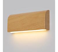 HXYSXHJUO Applique Murale Moderne à Effet Bois, Applique Demi-rectangulaire créative, éclairage LED 5W 3000K, lumière Chaude, en Aluminium, idéale pour Chambre, Chevet, Salon ou Couloir (Cou