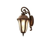 HXYSXHJUO Applique Murale rétro Industrielle, idéale pour la décoration de Villas et d'espaces Verts. Grande Lanterne Rustique de 63,5 cm de Haut en Verre martelé Transparent. Applique extér