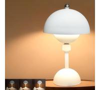 HXYSXHJUO Lampe de Table LED sans Fil Rechargeable à Commande Tactile - Applique Murale orientable 4 W avec Fixation magnétique, idéale pour la Lecture et Le Bureau, Noir et Blanc