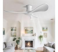 HXYSXHJUO Ventilateur de Plafond Discret sans éclairage, Moderne et élégant, avec télécommande, 6 Vitesses, Moteur CC, Montage encastré. Idéal pour Chambre, Salon, Restaurant ou terrasse.