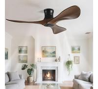 HXYSXHJUO Ventilateur de Plafond Discret sans éclairage, Moderne et élégant, avec télécommande, 6 Vitesses, Moteur CC, Montage encastré. Idéal pour Chambre, Salon, Restaurant ou terrasse.