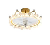 HXYSXHJUO Ventilateur de Plafond Lumineux pour Chambre de Princesse avec éclairage en Cristal