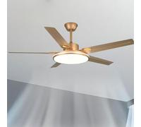 HXYSXHJUO Ventilateur de Plafond Moderne et épuré avec télécommande et éclairage LED 24 W, idéal pour Chambre, Salon, Salle à Manger, Gazebo, intérieur, Style Industriel, en métal, silencieu