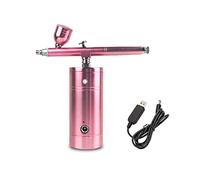 HXZB Multi-Fonctions Airbrush Set, Pompe Rechargeable Mini Compresseur d'air Portable Kit pour Le Maquillage, Décoration De Gâteaux, Ongles Art, Peinture, Or Rose