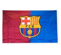 Hy-Pro Drapeau officiel de Barcelone 1,5 x 0,9 m - Bannière de football en polyester pour la maison et les matchs - Équipement de supporters avec grand blason et détails rouges et bleus du Barca