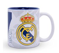 Hy-Pro Tasse sous licence officielle Real Madrid CF - 325 ml, en céramique, passe au lave-vaisselle, passe au micro-ondes, tasse pour boissons chaudes, thé et café, produit Real Madrid, idée cadeau