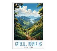 HYBFQXELL Catskill Poster vintage sur toile représentant les montagnes de New York, décoration murale moderne pour chambre à coucher (50 x 75 cm)