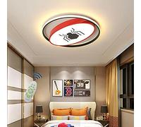 HYBMRQVD Plafonnier LED à intensité Variable, lumière Blanche Chaude/Neutre/Froide, pour Chambre d'enfant, Salon, Applique Murale Ronde Spiderman, 50 cm