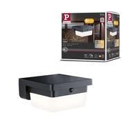 Hybrid Applique D'extérieur Led Isleen House 230v + Solaire Ip44 Carré 163x163 Mm 3000k 2,3w 230lm 230v Noir