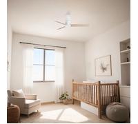 HYBRID MINI Ventilateur de Plafond Blanc/Pin Ø90 cm