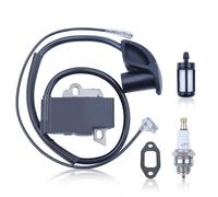 Hyceker Bobine d'allumage Pour STIHL FS120 FS120R FS200 FS200R FS 020 FS202 | Pour TS200 FS 250 FS250R FS300 FS350, avec bougie d'allumage, filtre à carburant, joint de silencieux,remplace 4134 400 1301
