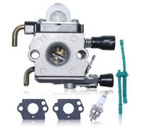 Hyceker Carburateur Kit avec Joint,Bougie d'allumage pour Stihl FS 38 45 55 | pour Stihl FS 75 80 85, FS55 FS55R FS55RC FS38 FS45 FS75 FS80 FS85 HS75 HL45 KM55, Remplacement 4140-120-0619